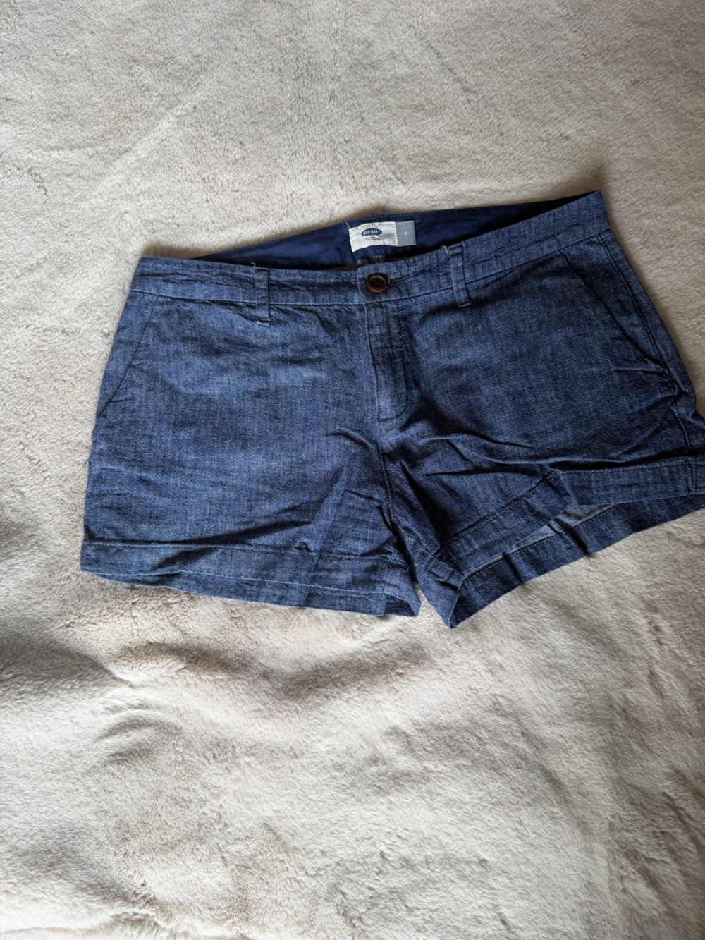 Old Navy Dark Blue Denim-Look Women's Shorts